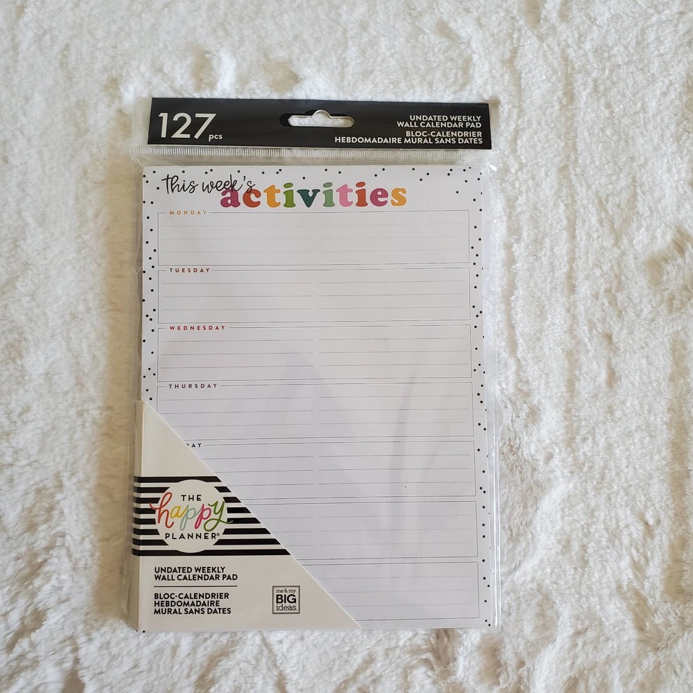 The Happy Planner Undated Weekly Calendar Pad